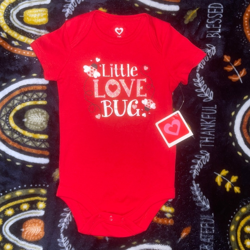 Baby Girl Valentines Day Onesie Size 6-9 Months
